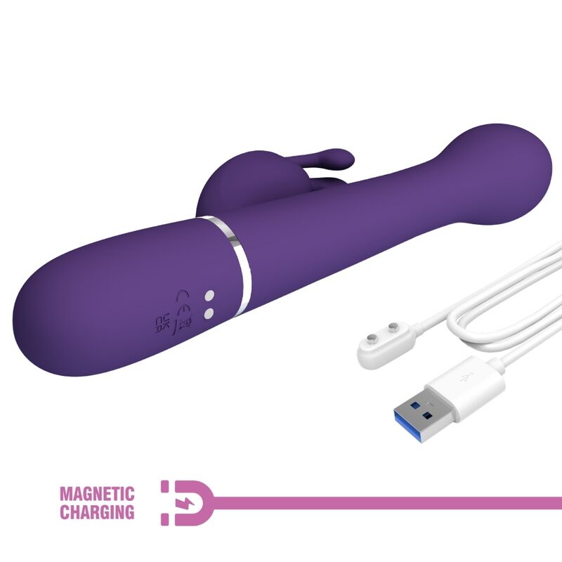 Dejon 3-in-1 multifunctional rabbit vibrator purple
