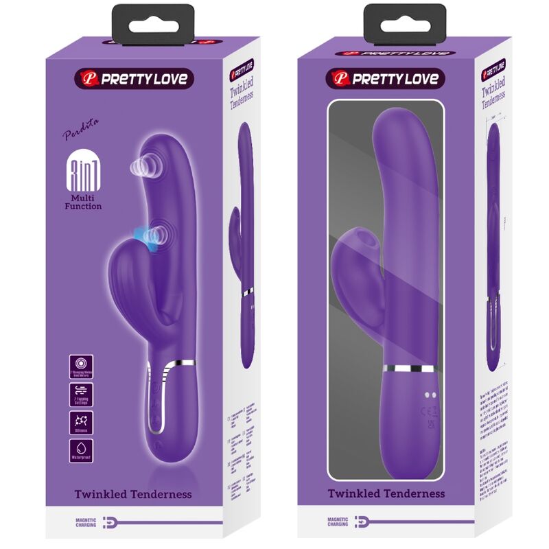 Perlita 3-in-1 multifunctional g-spot vibrator purple