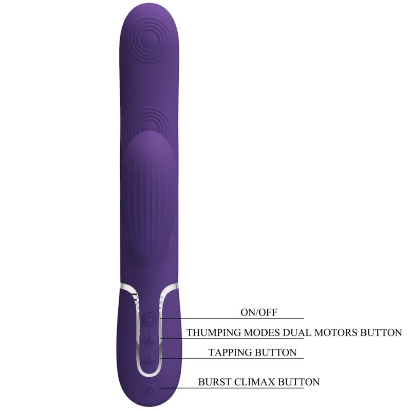 Perlita 3-in-1 multifunctional g-spot vibrator purple