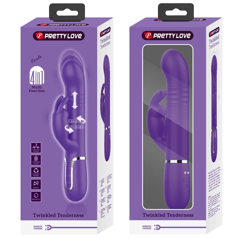 Coale 4-in-1 rabbit vibrator purple