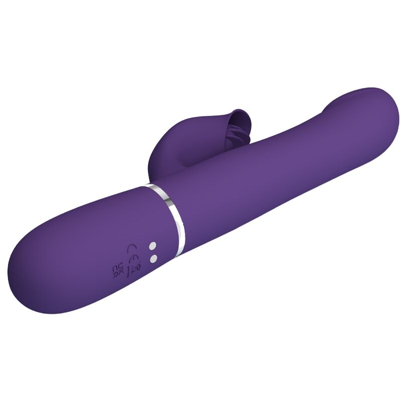 PRETTY LOVE - ZALIN BEADS 4-IN-1 RABBIT VIBRATOR PURPLE