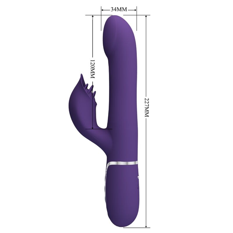 Zalin 4 in 1 Rabbit Vibrator Beads Purple