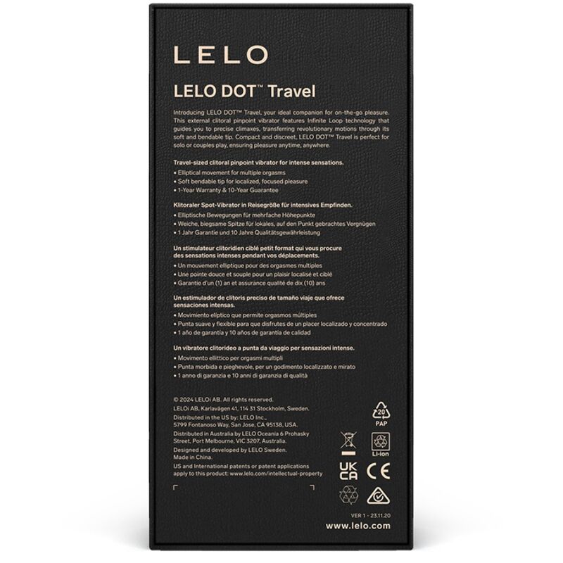 LELO - DOT TRAVEL PURPLE CLITORIS STIMULATOR