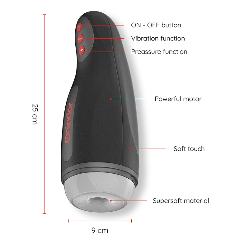 ONINDER - RECHARGEABLE MASTURBATOR FOR MEN SEOUL 10 SPEEDS - FREE APP