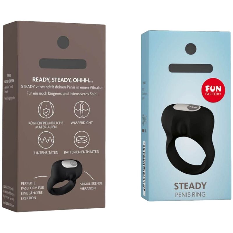 Steady black vibrating cock ring