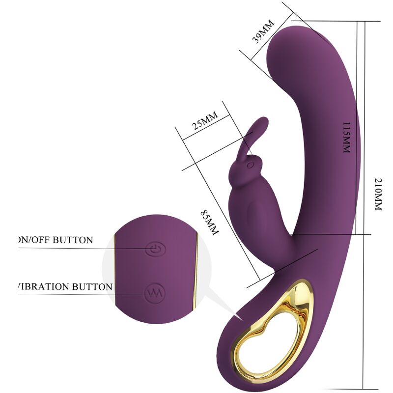 PRETTY LOVE - LIAM RABBIT VIBRATOR AND PURPLE G-SPOT STIMULATOR