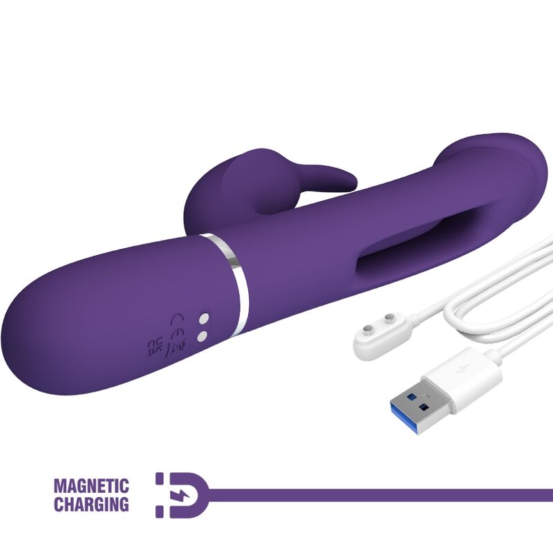 Kampas Rabbit 3-in-1 Multi-Function Vibrator with Purple Tongue