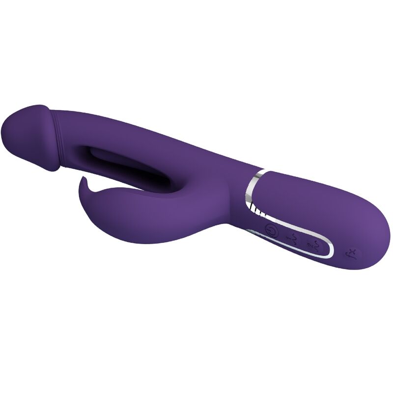 PRETTY LOVE - KAMPAS RABBIT 3-IN-1 MULTIFUNCTIONAL VIBRATOR WITH PURPLE TONGUE