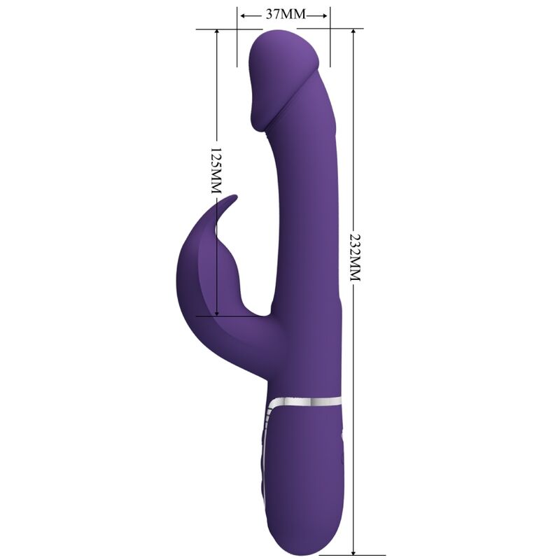 Kampas Rabbit 3-in-1 Multi-Function Vibrator with Purple Tongue