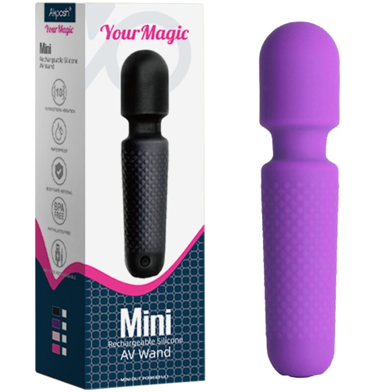 Your magic rechargeable massager &amp; vibrator 10 vibrations wand dots purple