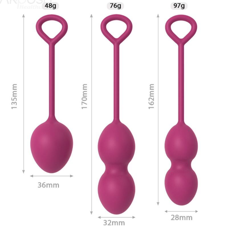 Anabiosis 3-level vaginal dumbbell burgundy