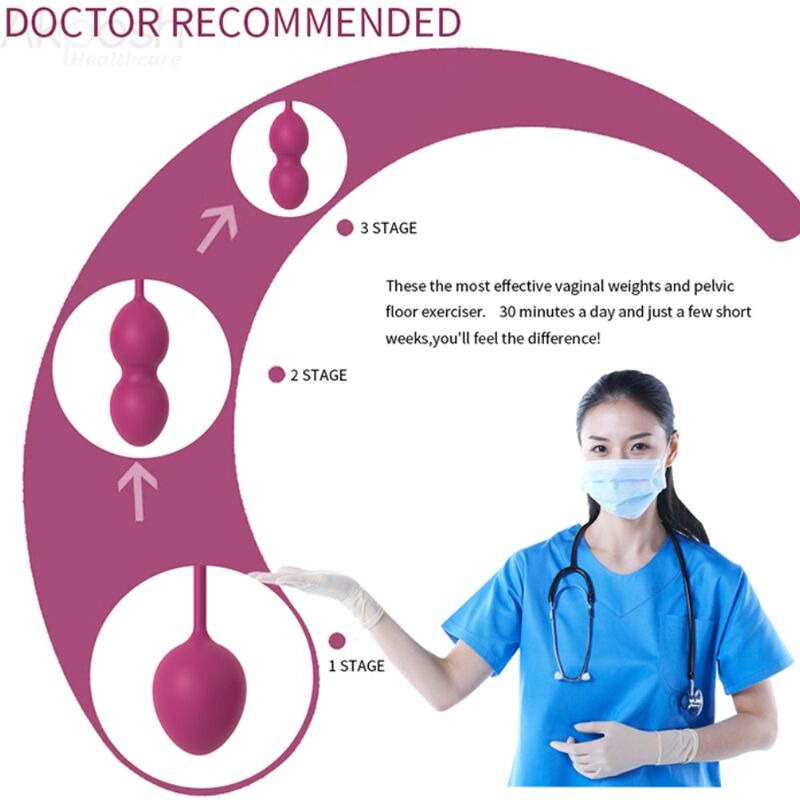 Anabiosis 3-level vaginal dumbbell burgundy