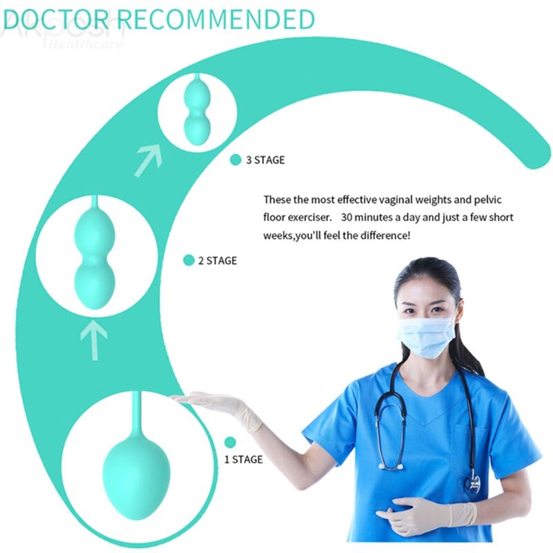 Anabiosis 3-level vaginal dumbbell green