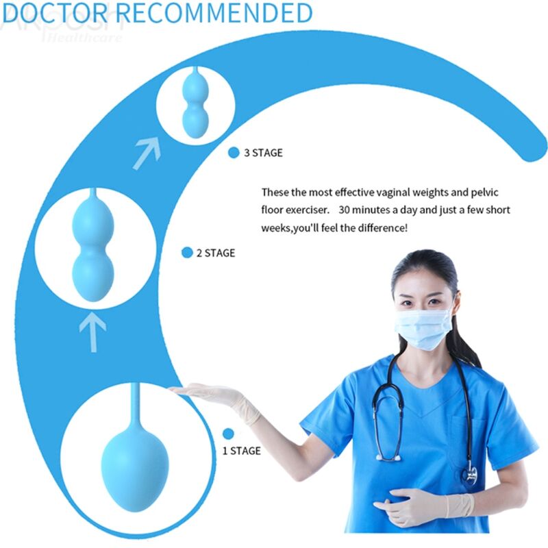 Anabiosis 3-level vaginal dumbbell blue