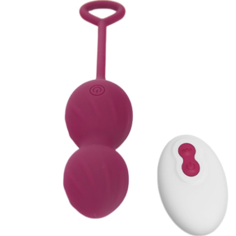 Blossoms vaginal dumbbell vibration remote control 10 vibrations dark red