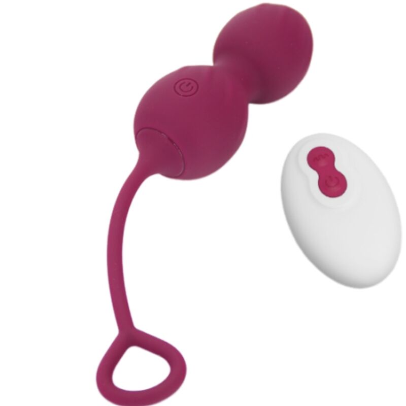 Blossoms vaginal dumbbell vibration remote control 10 vibrations dark red