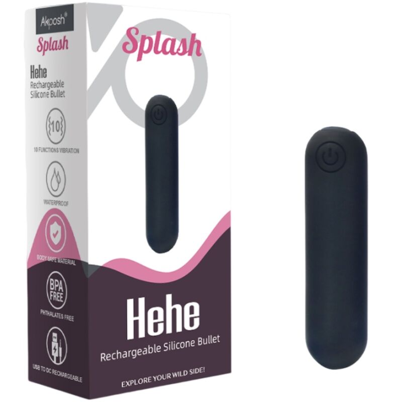 Vibromasseur Bullet Splash Haha - 10 Modes Silicone Étanche - Armony