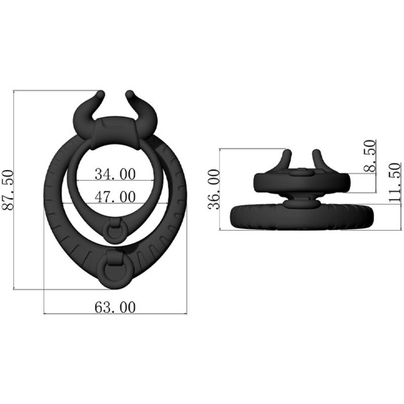 Bull's passion black ring