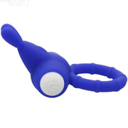 Ms bunny blue silicone vibrating ring