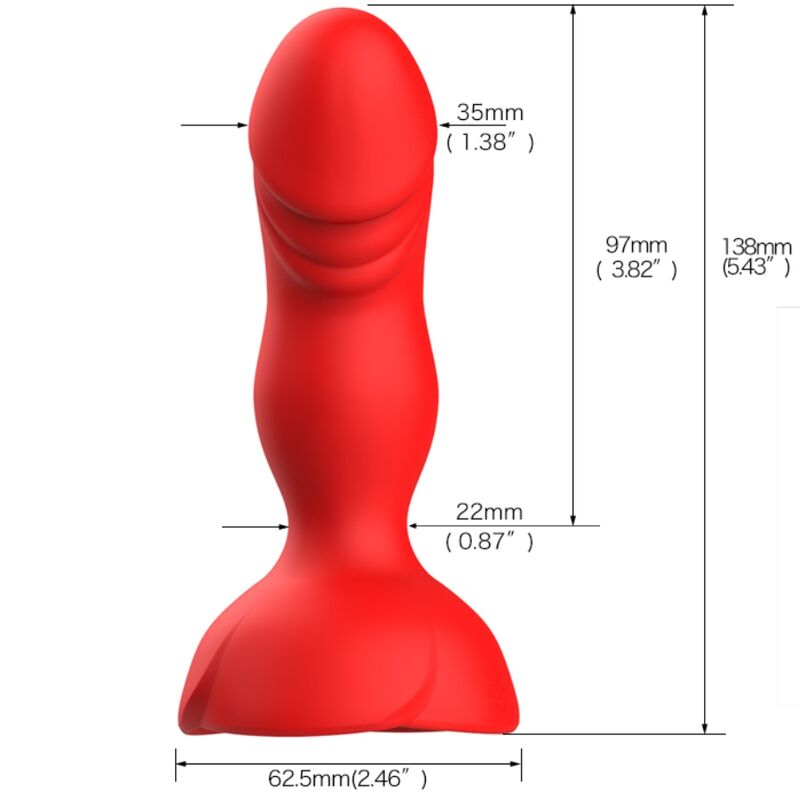 ARMONY - EXTREME A BLOOM PINK VIBRATOR AND RED REMOTE CONTROL ANAL PLUG