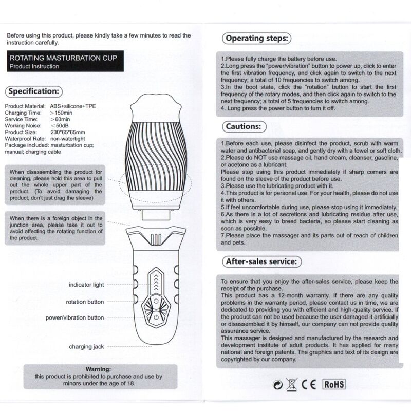 Belucci white oral masturbator vibrator