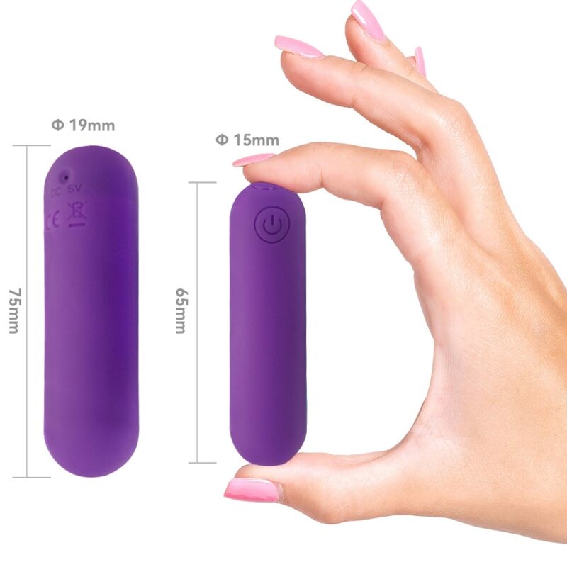 Splash haha silicone bullet vibrator 10 vibrations 75 x 19 cm purple