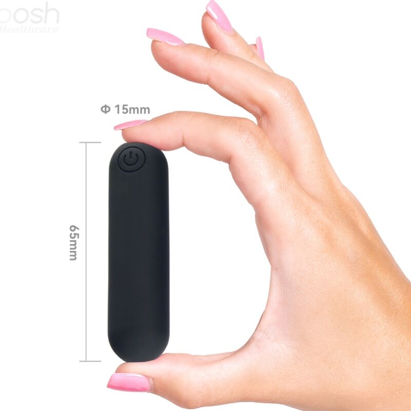 Splash joliene bullet vibrator remote control silicone 10 vibrations 65 x 15 cm black