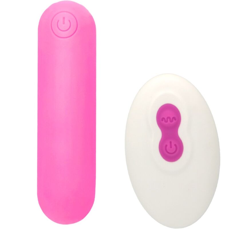Splash joliene bullet vibrator remote control silicone 10 vibrations 65 x 15 cm pink