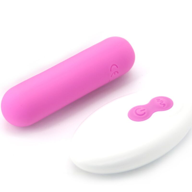 Splash joliene bullet vibrator remote control silicone 10 vibrations 65 x 15 cm pink