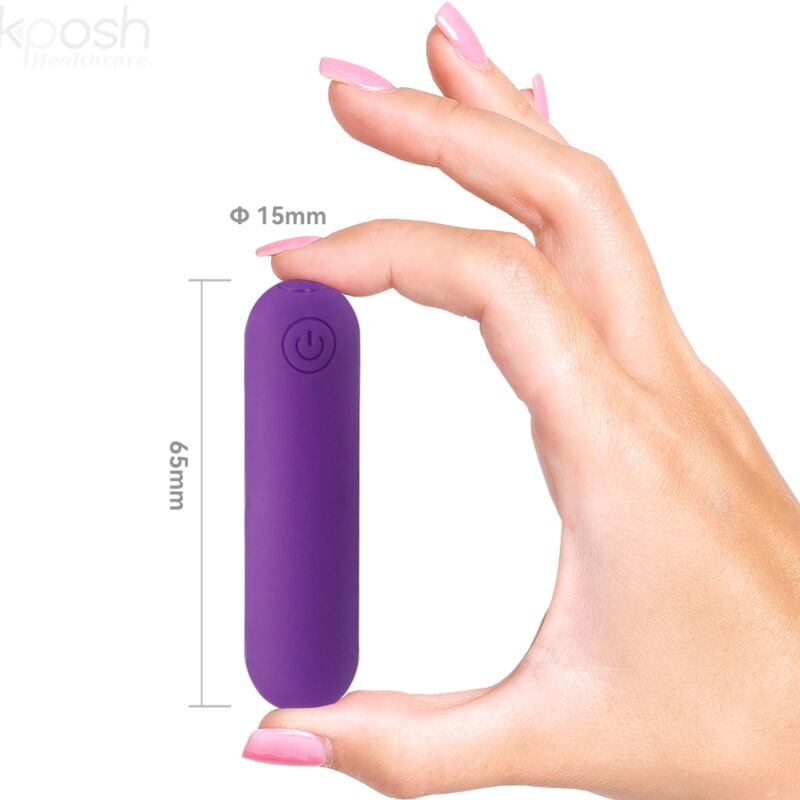 Splash joliene bullet vibrator remote control silicone 10 vibrations 6.5 x 1.5 cm purple