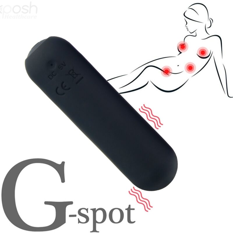 Splash joie vibrator bullet remote control silicone 10 vibrations 75 x 19 cm black