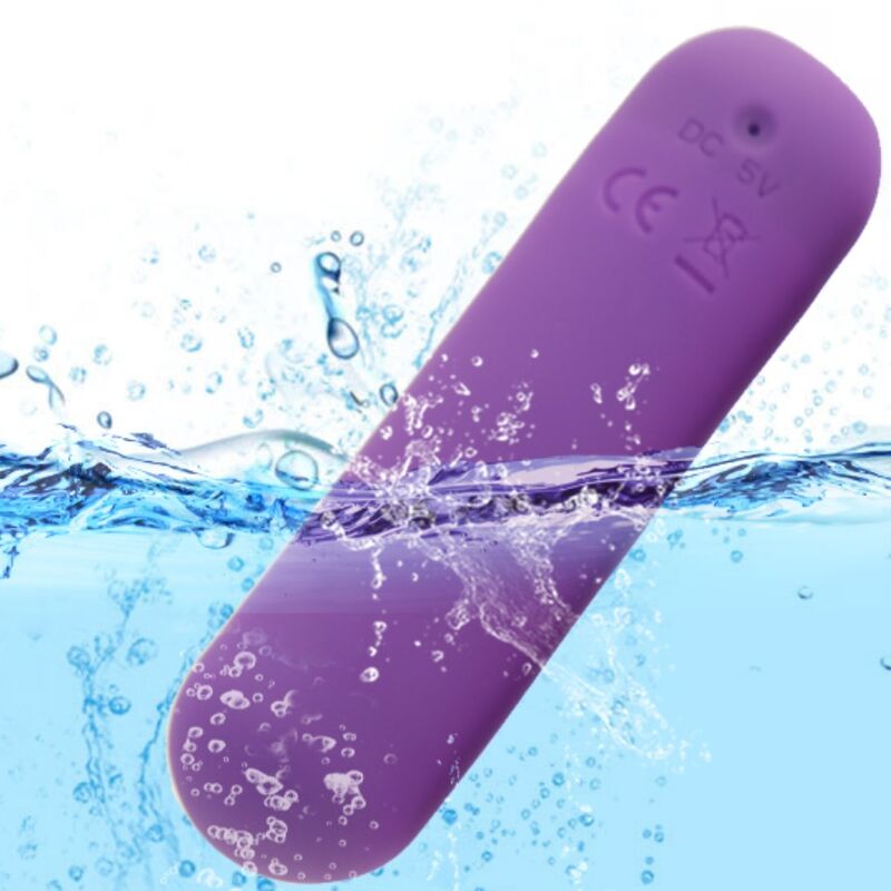 Splash joie vibrator bullet remote control silicone 10 vibrations 75 x 19 cm purple