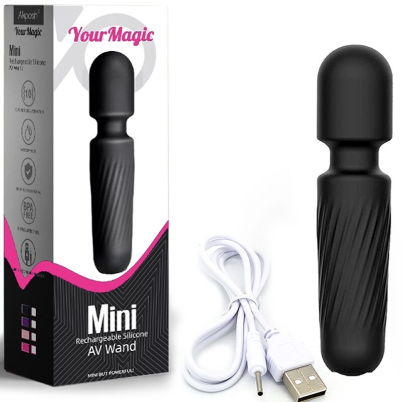Your magic rechargeable massager &amp; vibrator 10 vibrations black