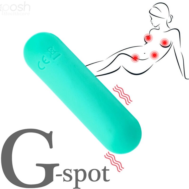 Splash joliene bullet vibrator remote control silicone 10 vibrations 65 x 15 cm green