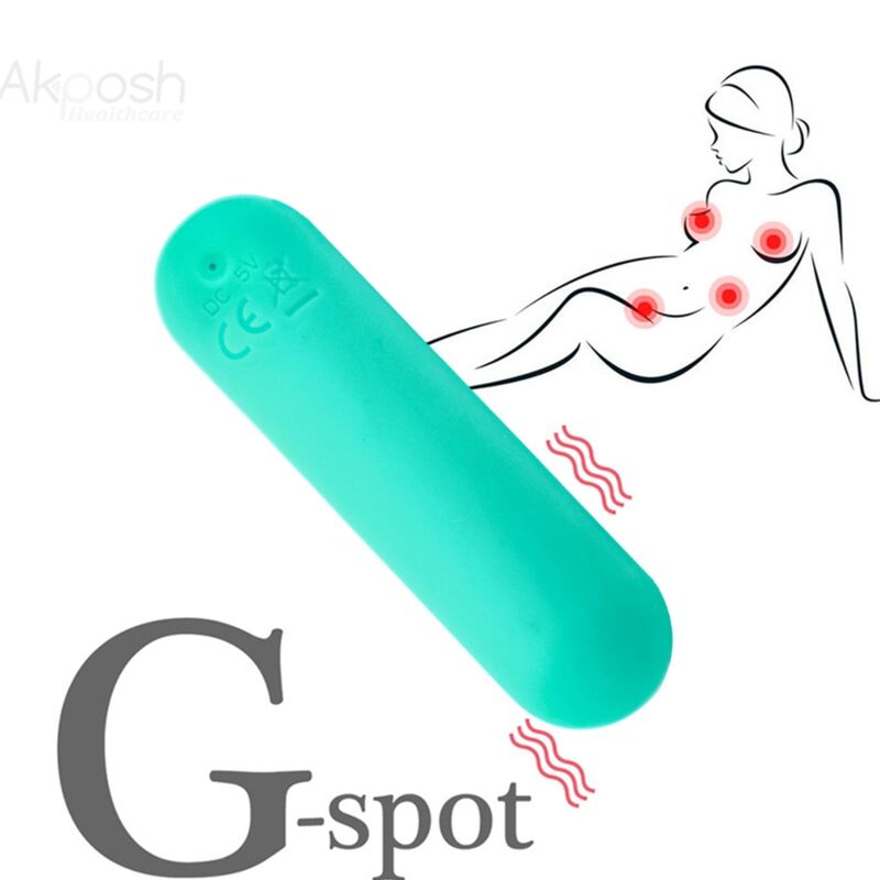 Splash joie vibrator bullet remote control silicone 10 vibrations 75 x 19 cm green