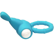 Ms bunny green silicone vibrating ring