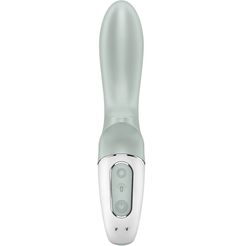 Air pump booty 3 inflatable anal vibrator gray green