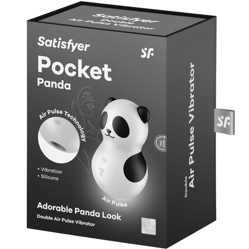 Pocket panda stimulator &amp; vibrator black and white