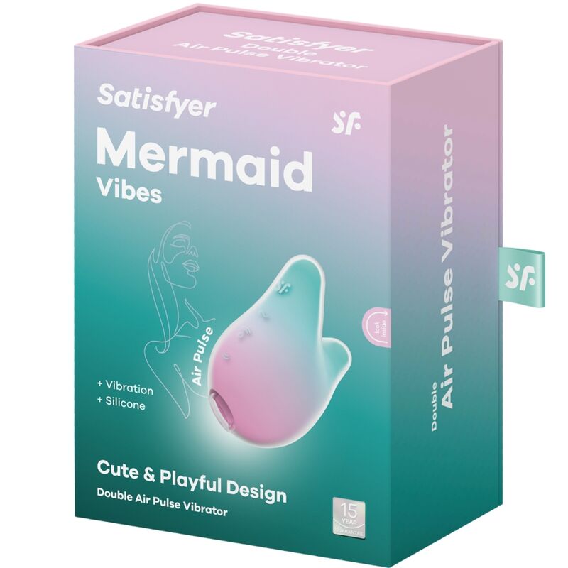 Mermaid Vibes Stimulator &amp; Vibrator Mint and Pink