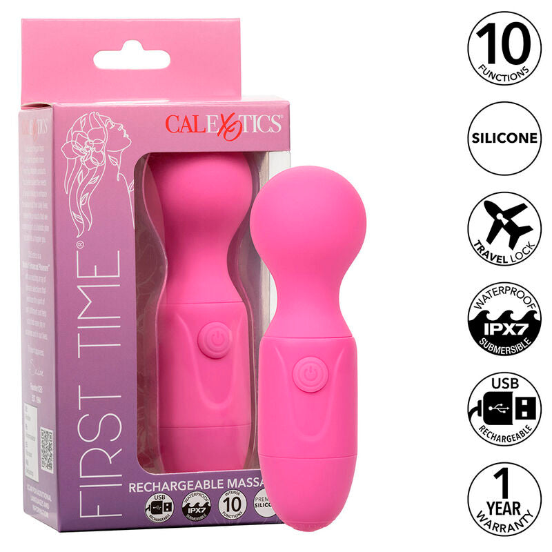 First time rechargeable massager 10 vibrations pink