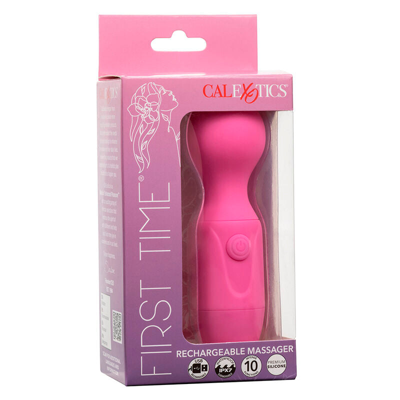 First time rechargeable massager 10 vibrations pink