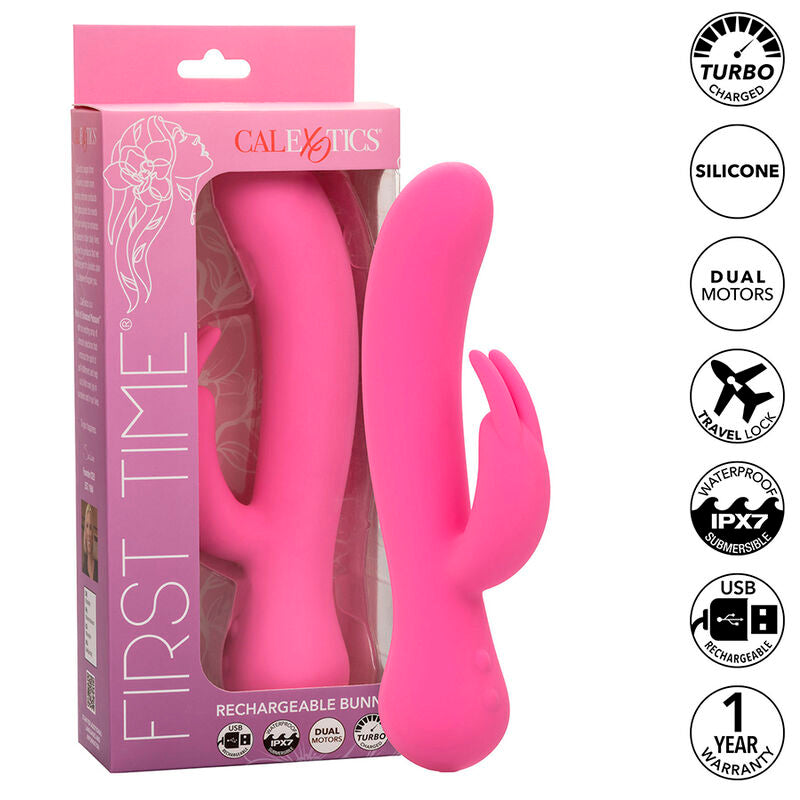 First time pink rechargeable rabbit vibrator