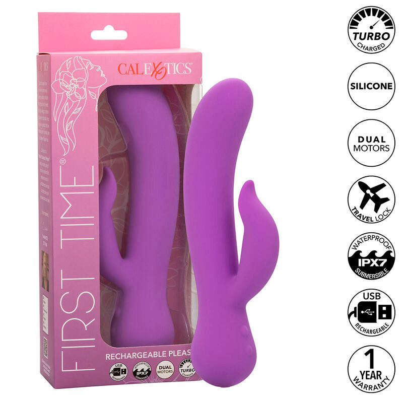 First time purple rechargeable pleaser vibrator