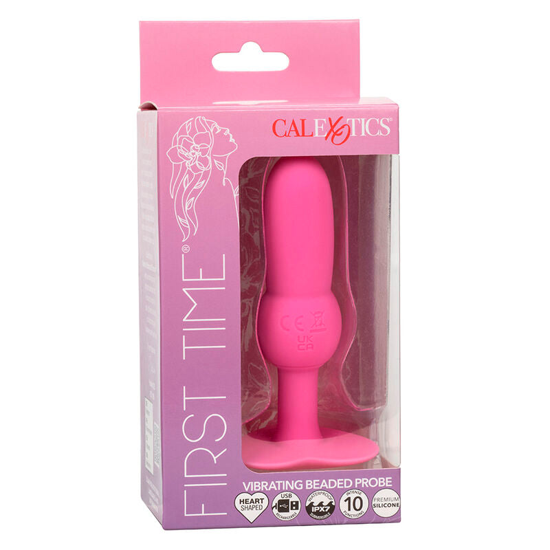 First time anal probe beaded plug 10 vibrations pink