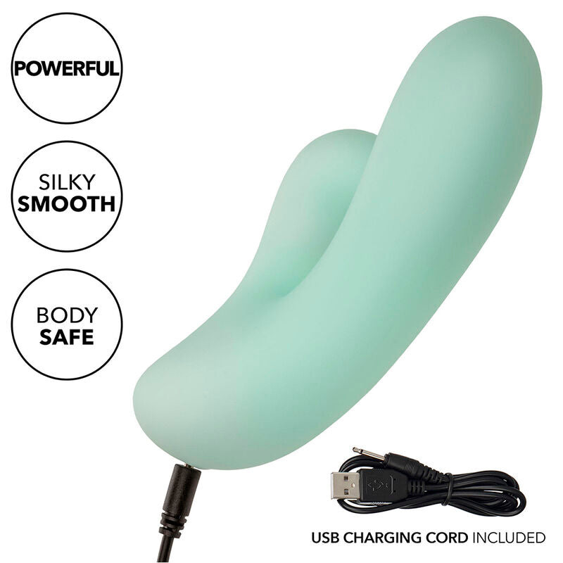 CALEXOTICS - PACIFICA FIJI VIBRATOR &amp; G-SPOT ESTIMATOR 10 VIBRATIONS AQUA