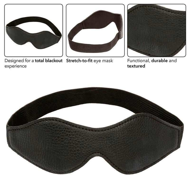 Nocturnal black pvc leather eye mask