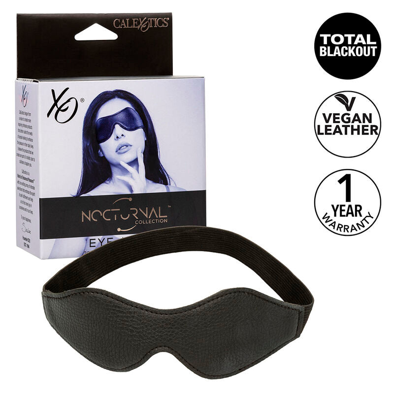 Nocturnal black pvc leather eye mask