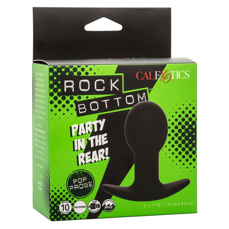 Rock bottom anal plug 10 vibrations black silicone