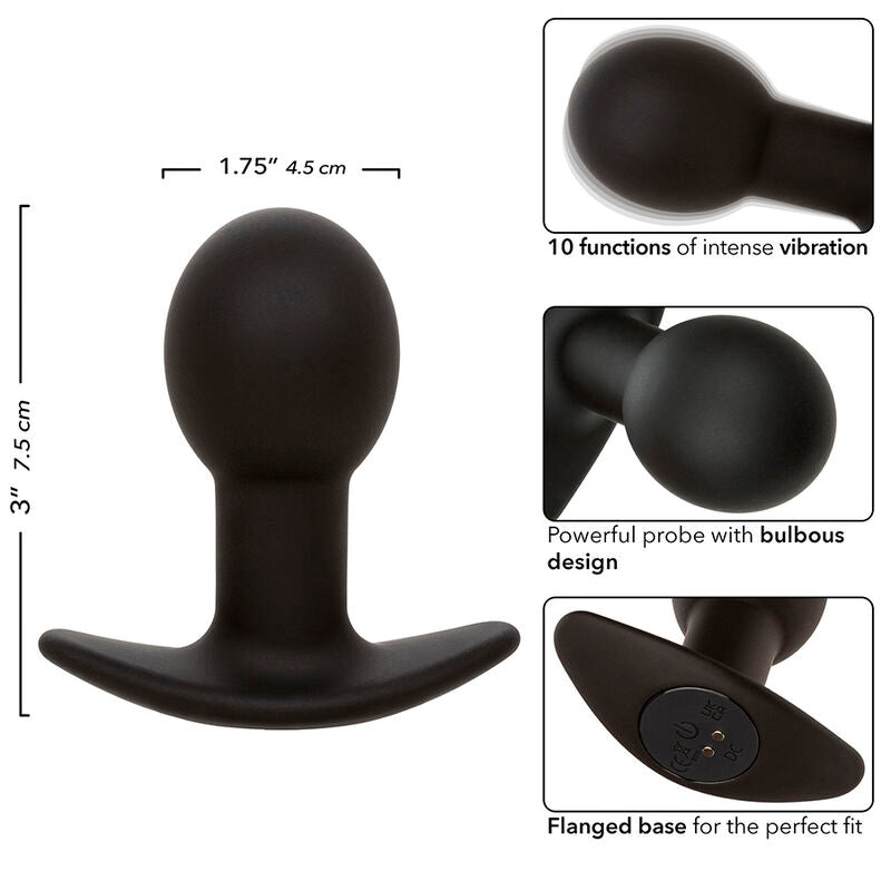 Rock bottom anal plug 10 vibrations black silicone