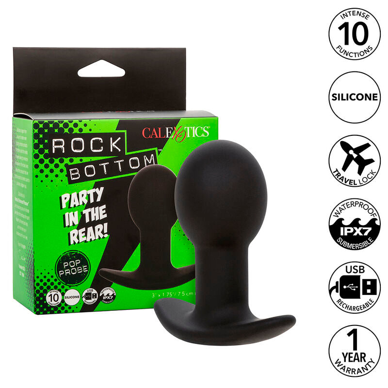 Rock bottom anal plug 10 vibrations black silicone